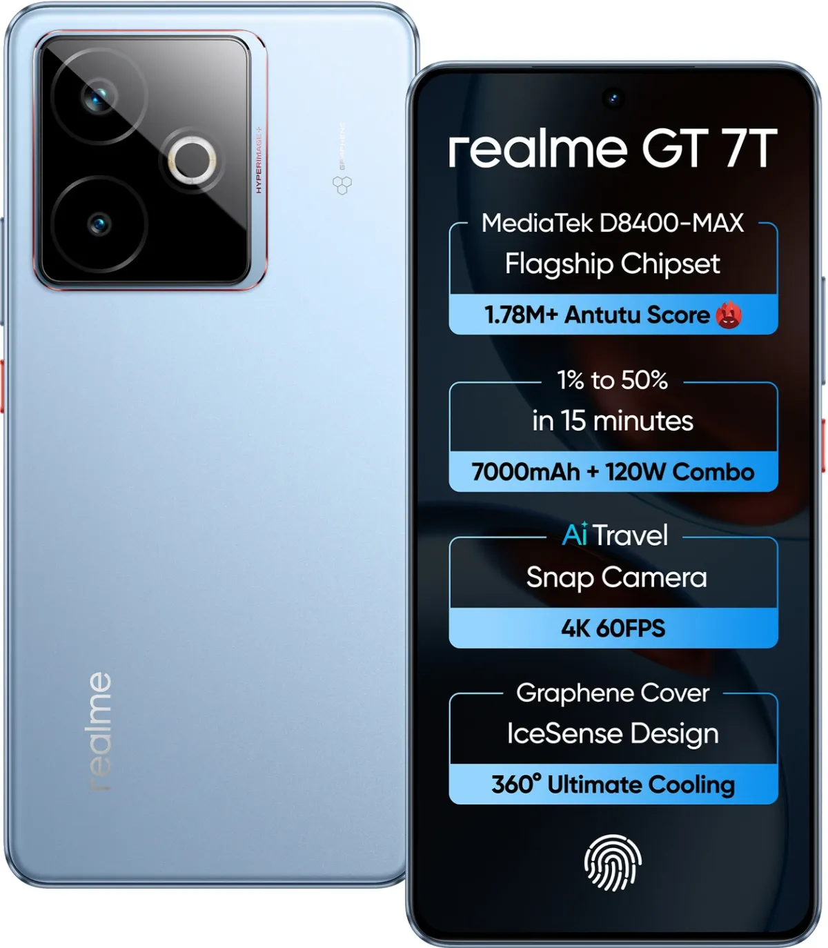 realme GT 7T (IceSense Blue, 512 GB) (12 GB RAM)