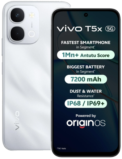 vivo T5x 5G (Star Silver, 128 GB) (6 GB RAM)